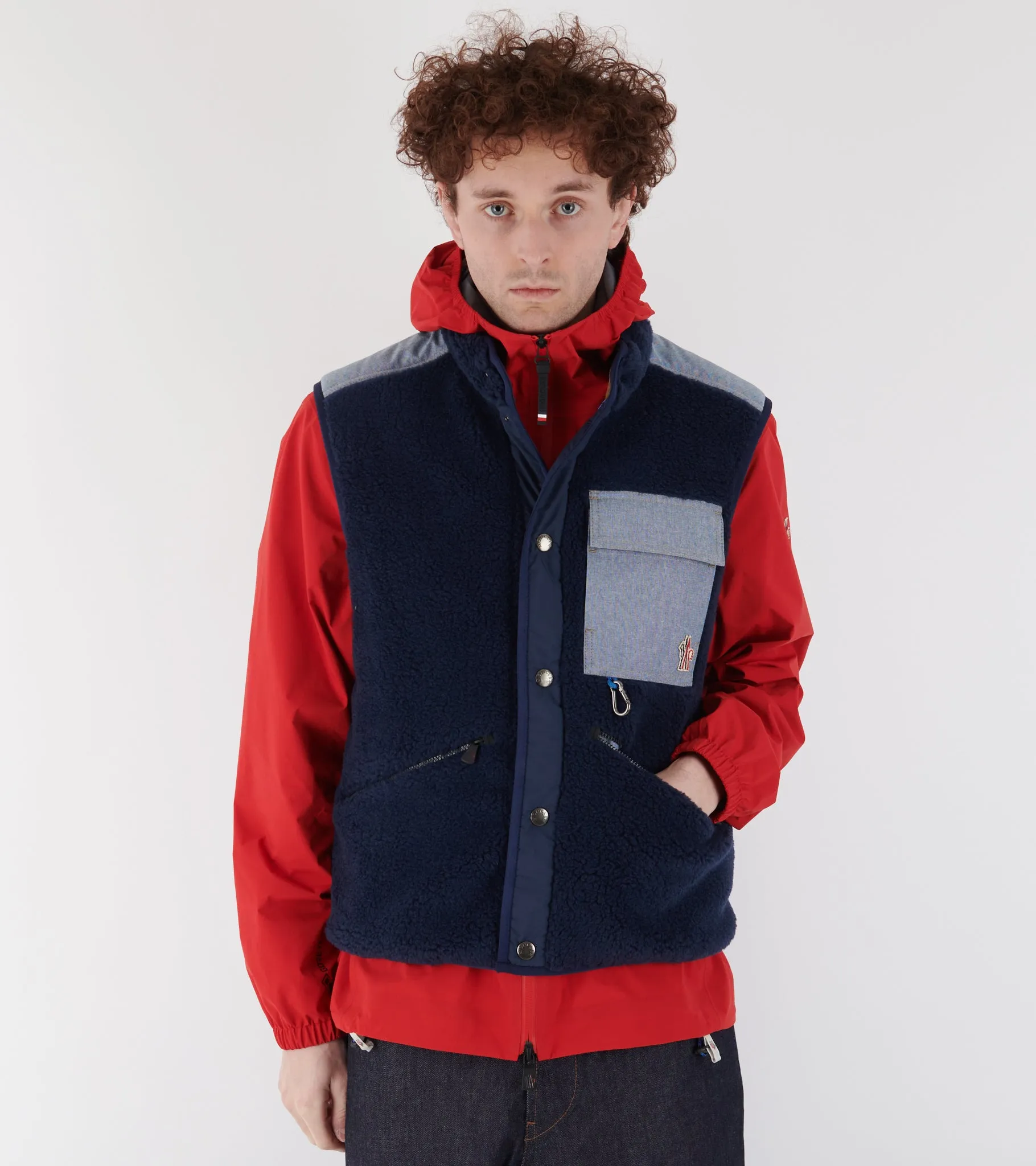 Teddy & Chambray Vest Navy Blue sold by Dr. Adams product image thumbnail 2