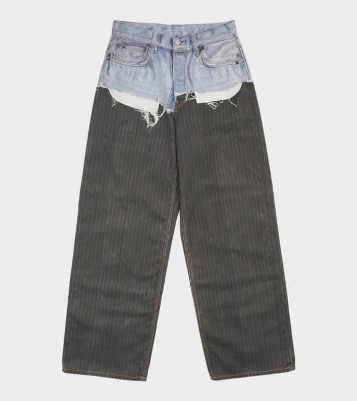 U Pinstripe Print Jeans Blue/Black made by Acne Studios