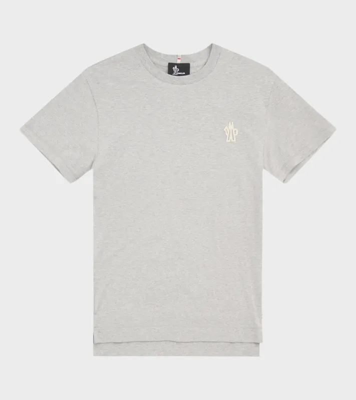 Logo Patch Cotton Blend S/S T-shirt Grey made by Moncler