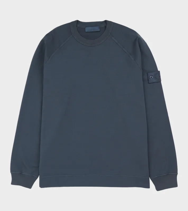 Relaxed Lightweight Sweatshirt Dusty Petrol Blue sold by Dr. Adams