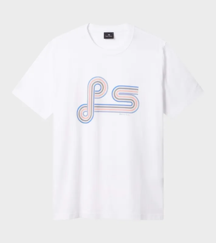Swirly PS Print T-shirt White sold by Dr. Adams