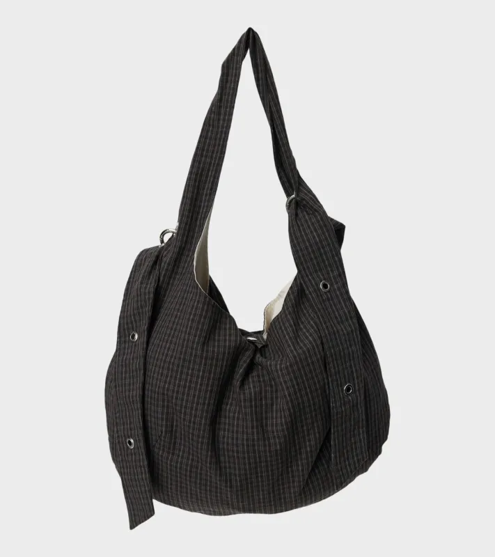 Eyelet Shoulder Bag Dark Linen Check sold by Dr. Adams