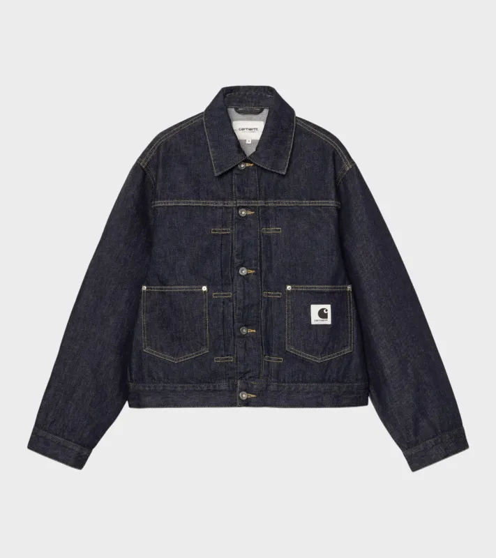 W Belmar Jacket Blue Rinsed made by Carhartt WIP