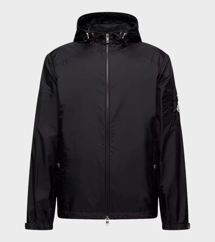 Etiache Hooded Rain Jacket Black made by Moncler