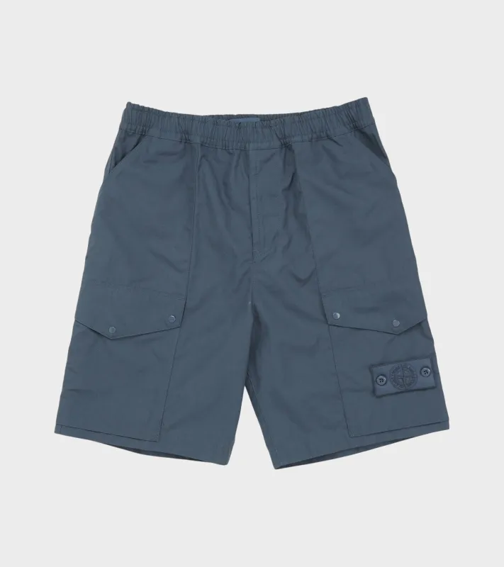 Bermuda Ghost Shorts Dusty Petrol Blue made by Stone Island