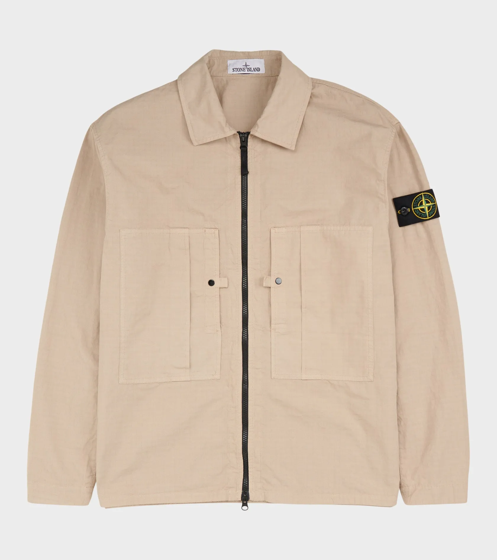 Cotton Ripstop Overshirt Beige sold by Dr. Adams