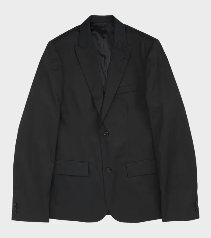 Cotton Blazer Black made by Rier