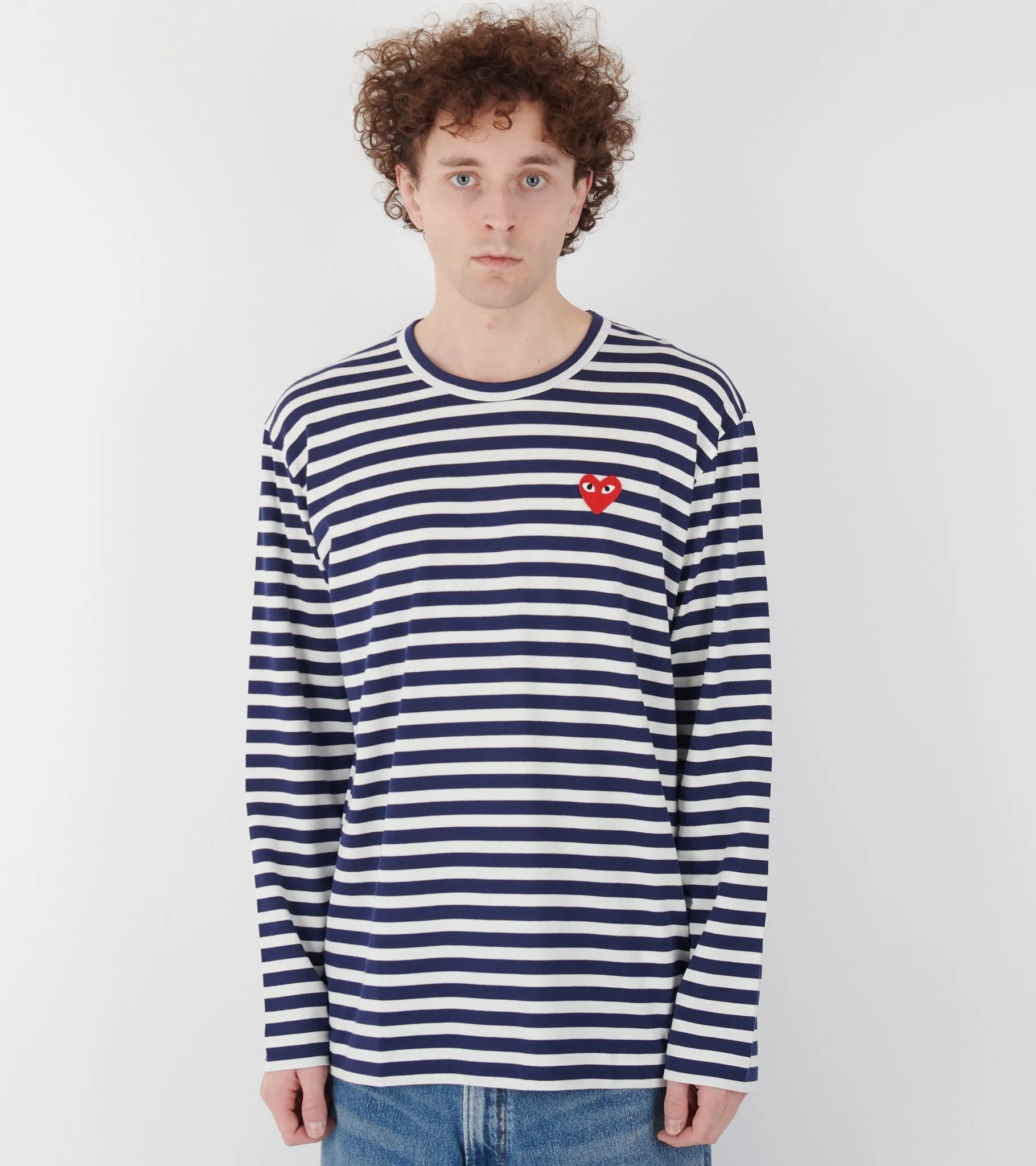 U Striped LS T-shirt Navy sold by Dr. Adams product image thumbnail 2