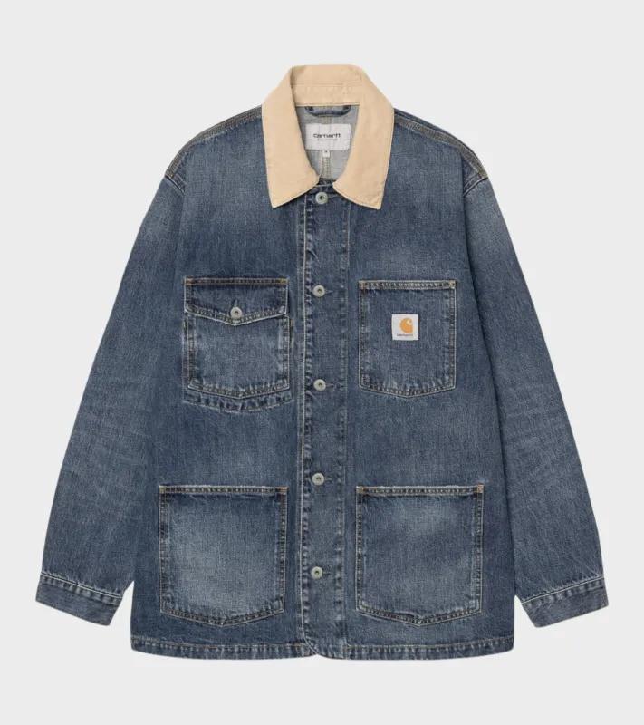 Warren Chore Coat Dark Used Blue/Dusty H Brown made by Dr. Adams