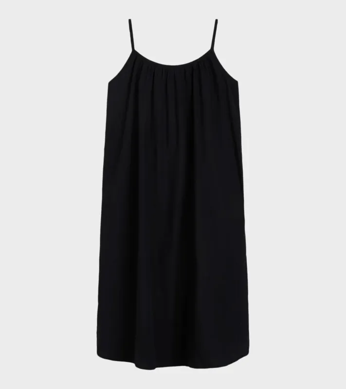 Strap Dress Black Navy made by aiayu