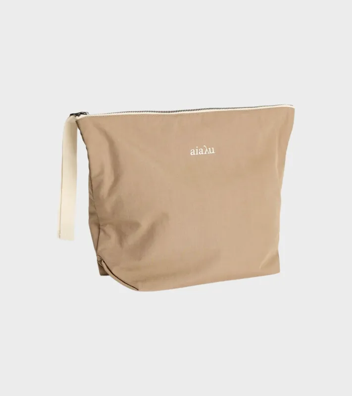 Pouch Heavy Poplin Light Earth made by aiayu