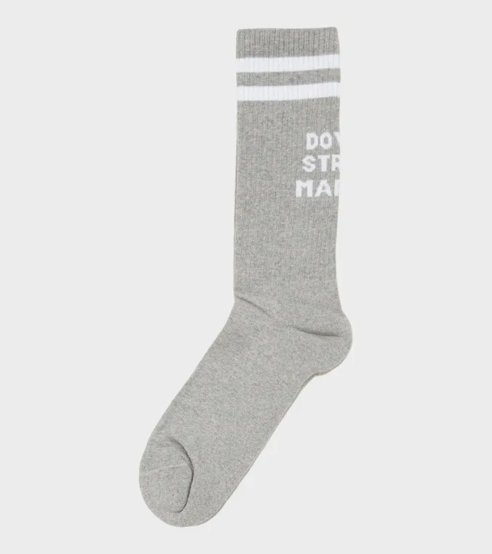 Dover Street Market Logo Socks Grey made by Dr. Adams