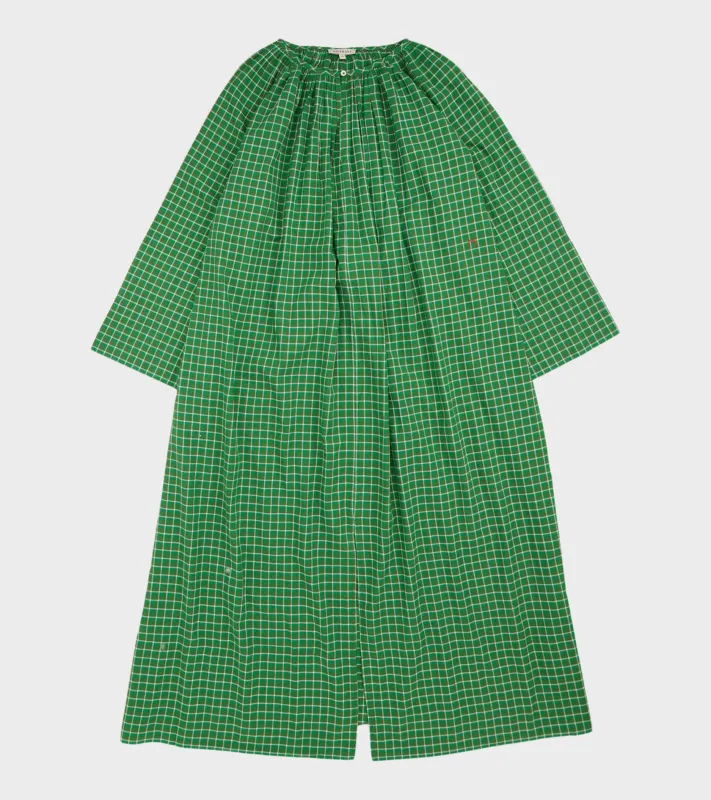 Victoria Dress No. 781 Messenger Checks Palm made by Moismont