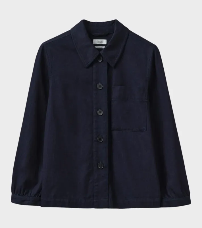 Baya Cotton Twill Shirt Indigo made by TOAST