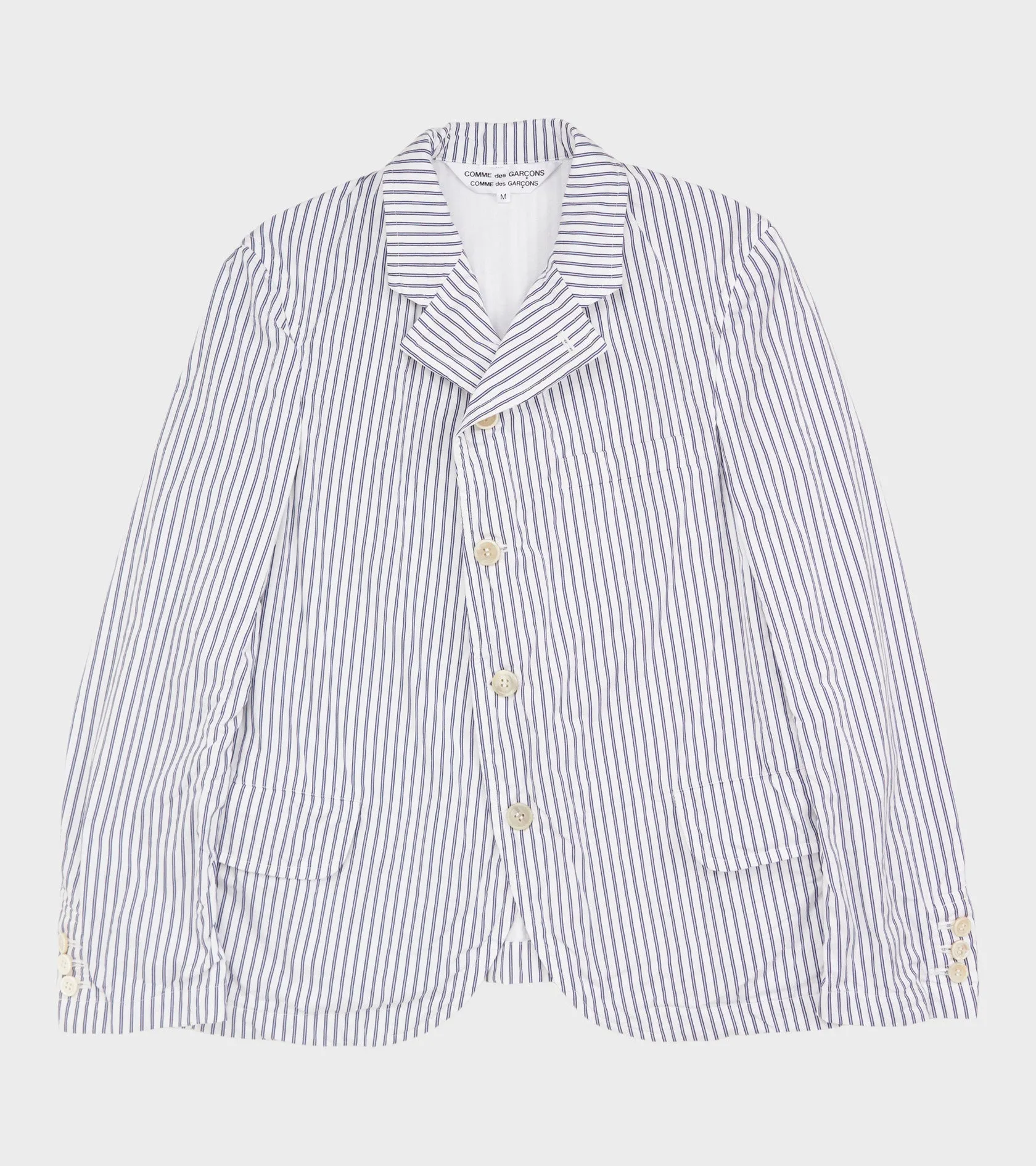 Striped Cotton Blazer White/Dark Blue sold by Dr. Adams