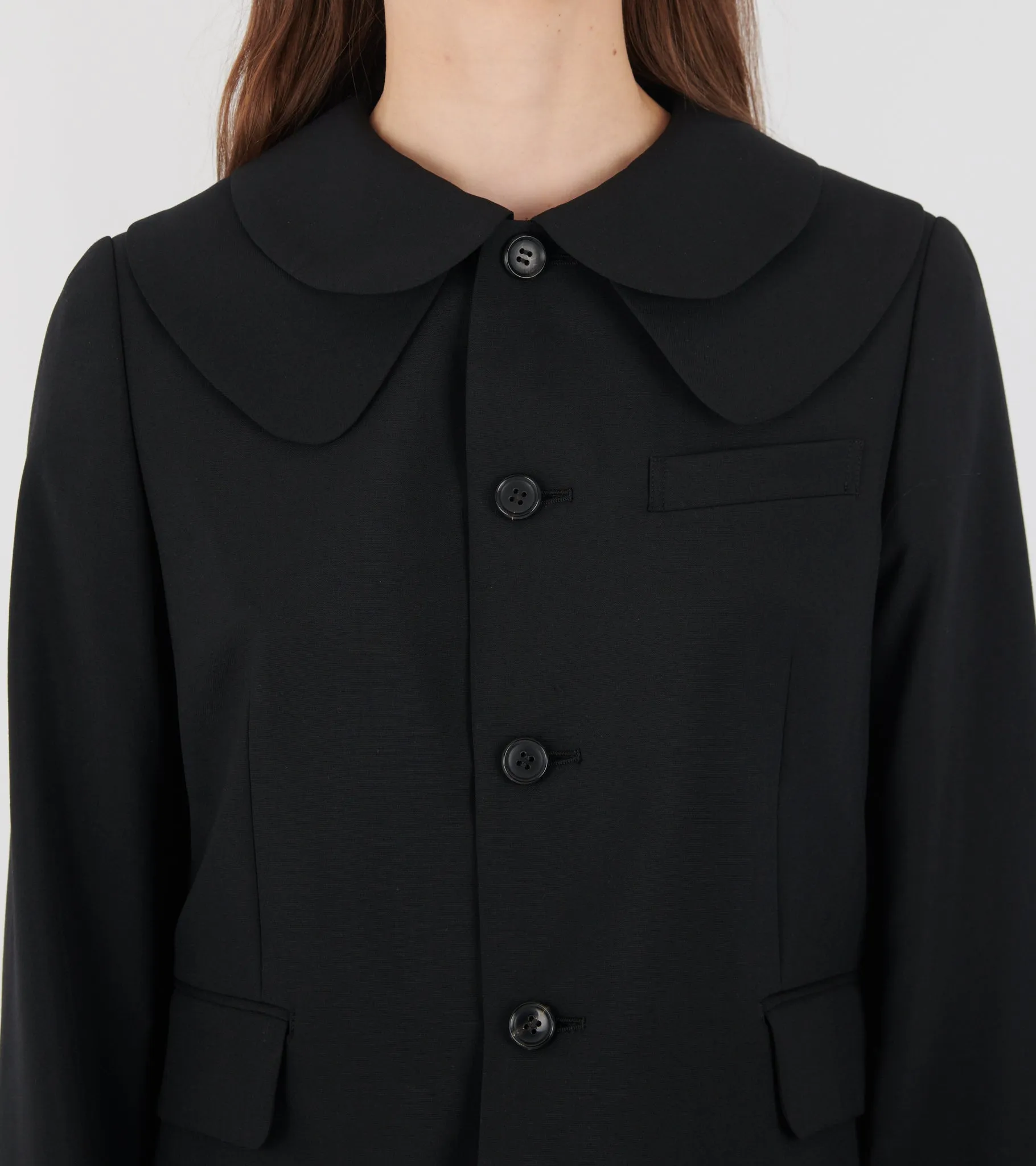 Double Collar Wool Blazer Black sold by Dr. Adams product image thumbnail 5