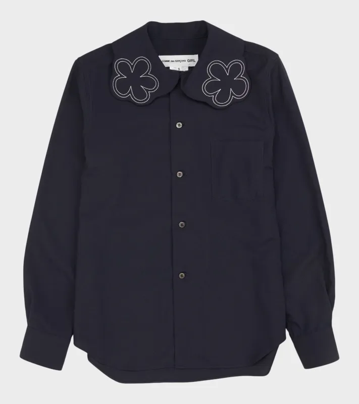Flower Shirt Navy made by Dr. Adams