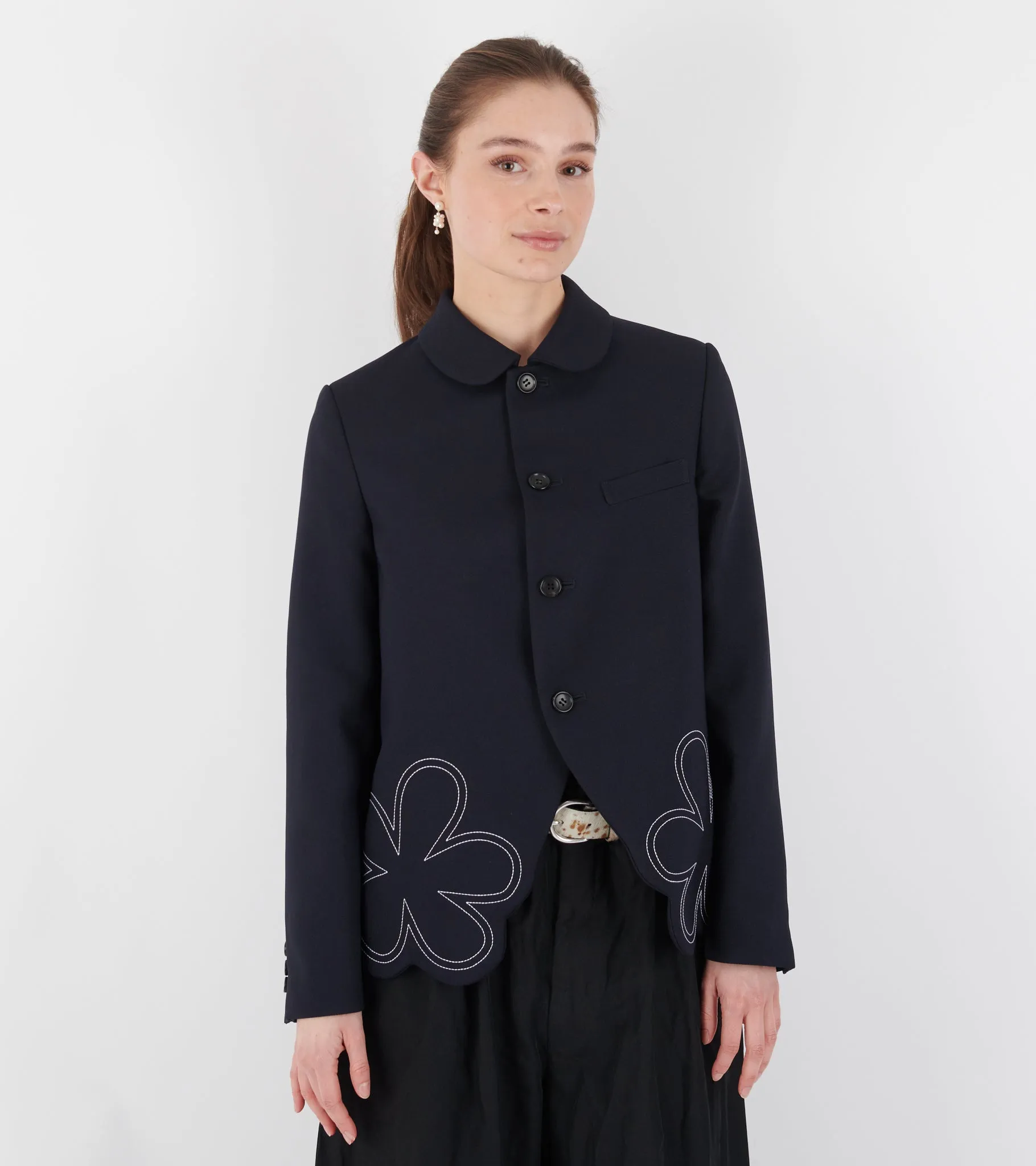 Flower Blazer Navy sold by Dr. Adams product image thumbnail 2