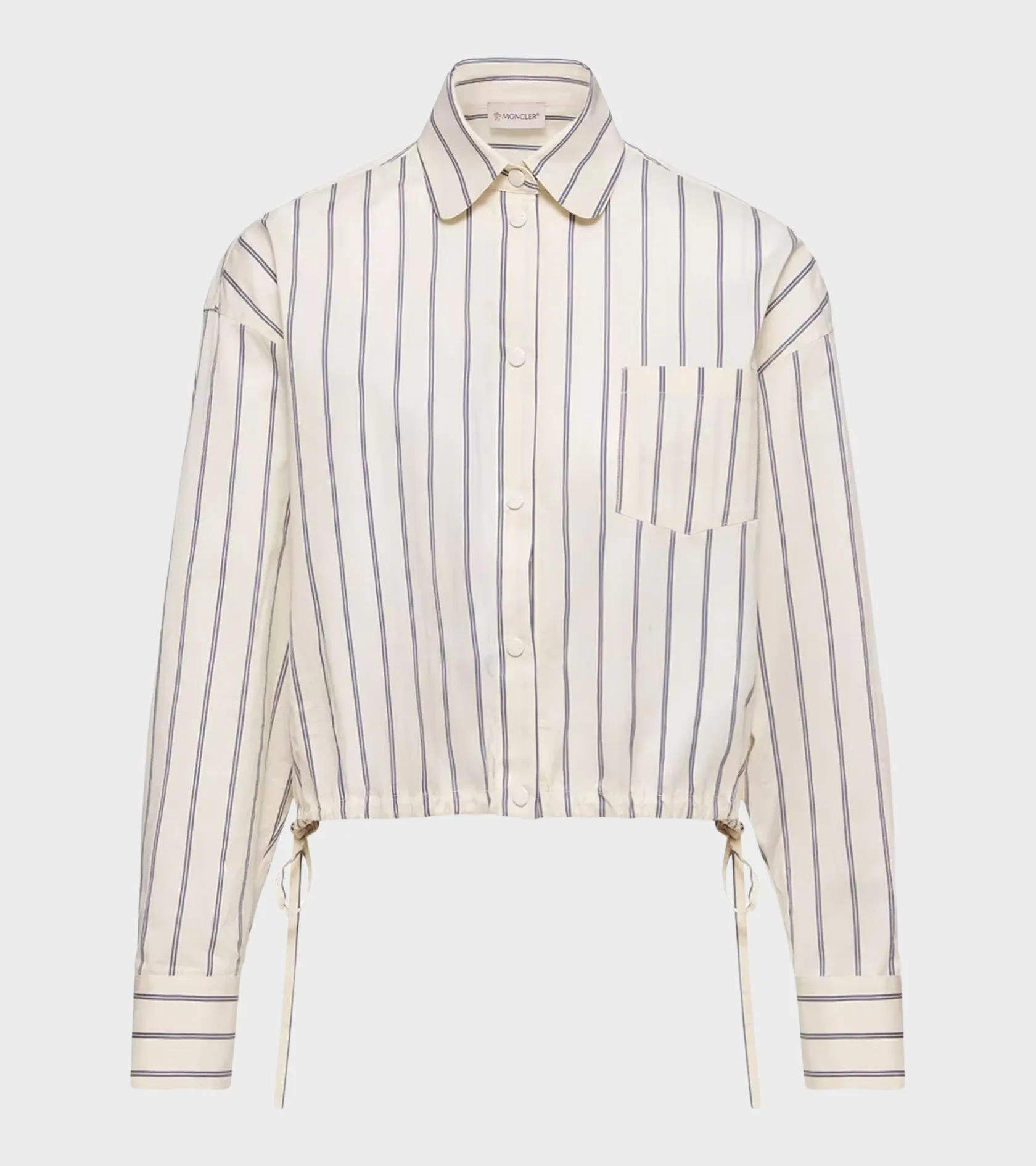 Striped Cotton Silk L/S Shirt White sold by Dr. Adams