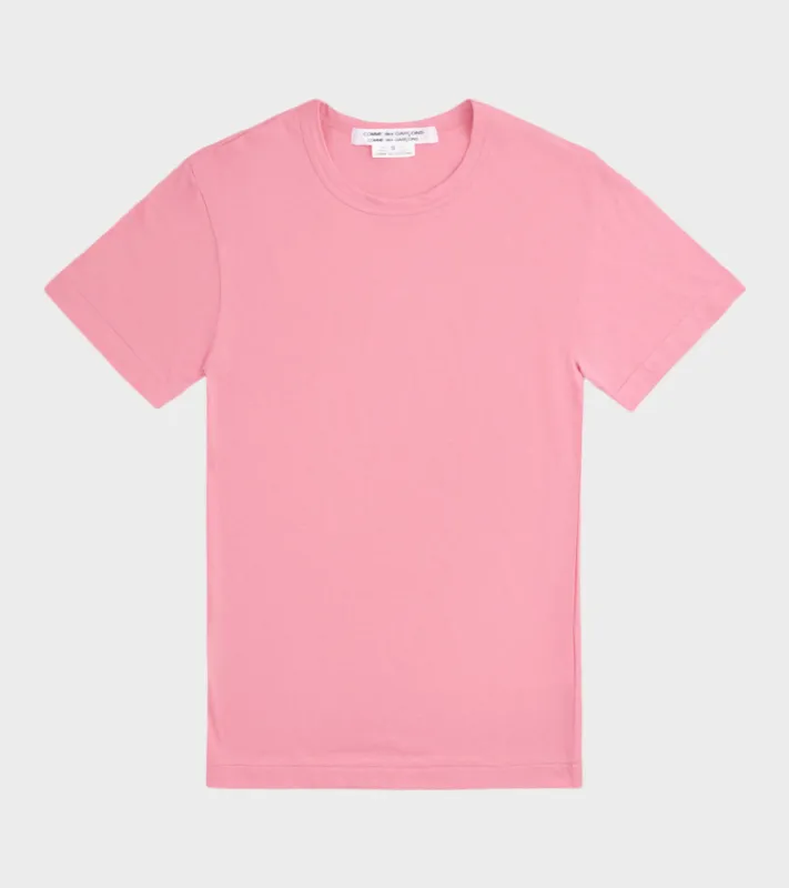 Ladies Back Logo T-shirt Pink made by Comme des Garcons