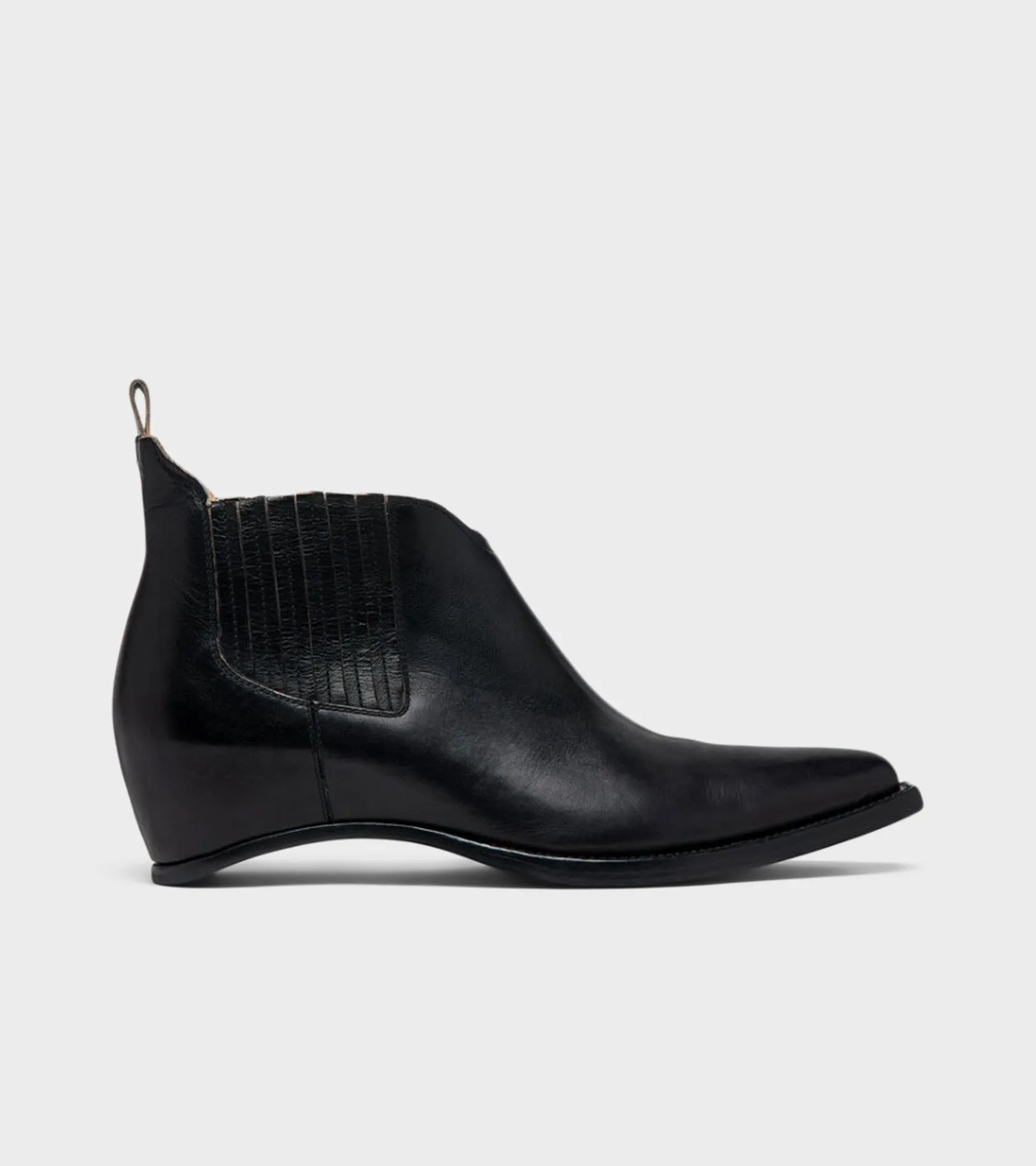 Heel-less Western Chelsea Boots Black sold by Dr. Adams