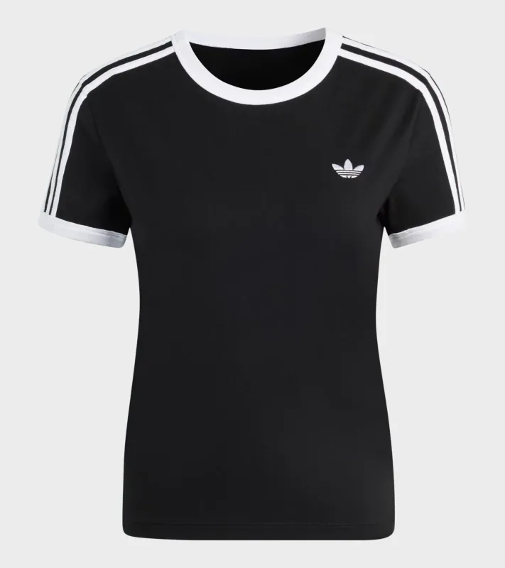 3 Stripes Slim Tee Black/White made by Adidas