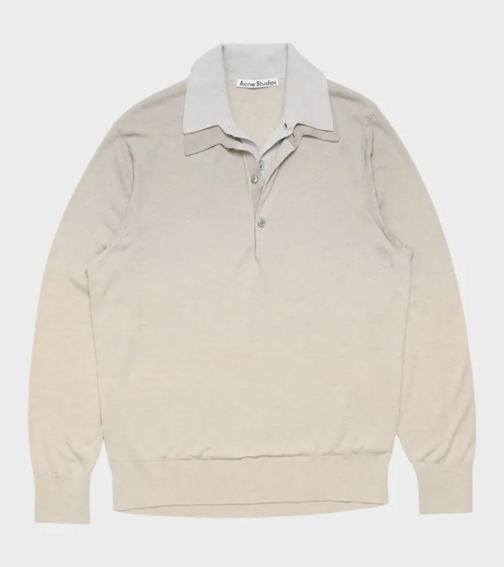 Layered Silk Knit Beige/Grey made by Acne Studios