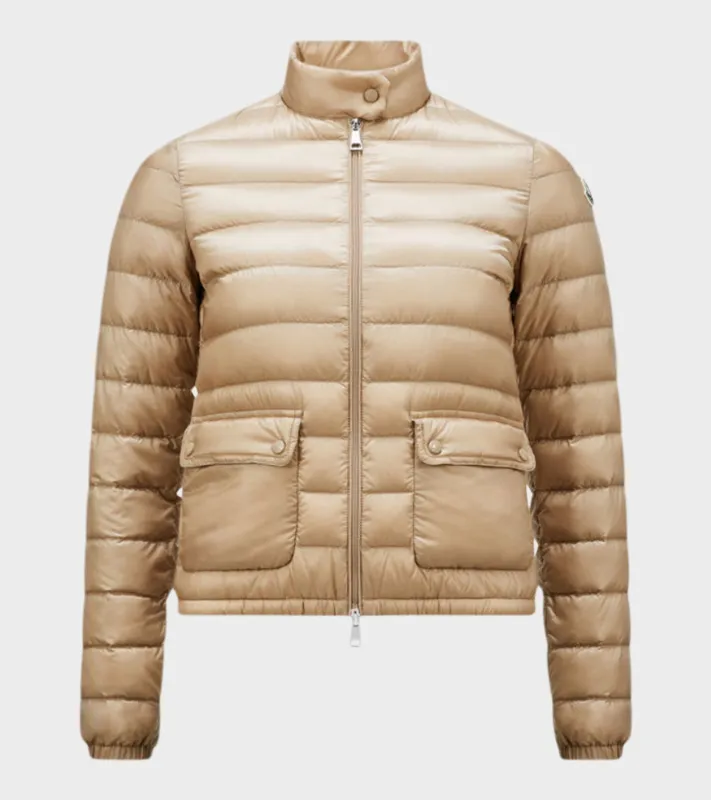 Lans Down Jacket Beige made by Moncler