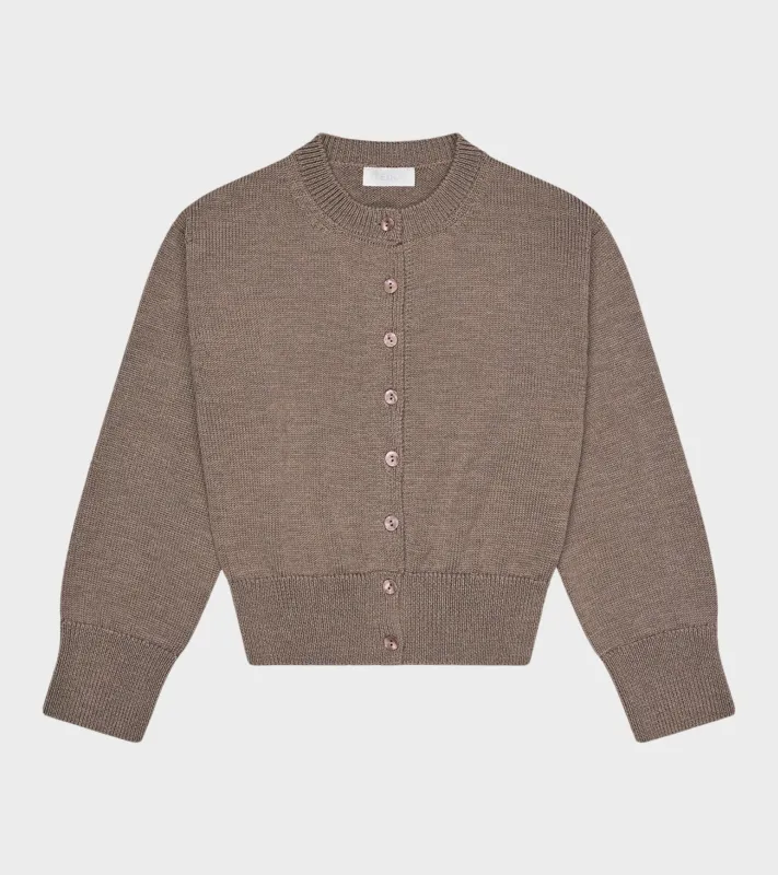 Nanna Cardigan Taupe made by Dr. Adams