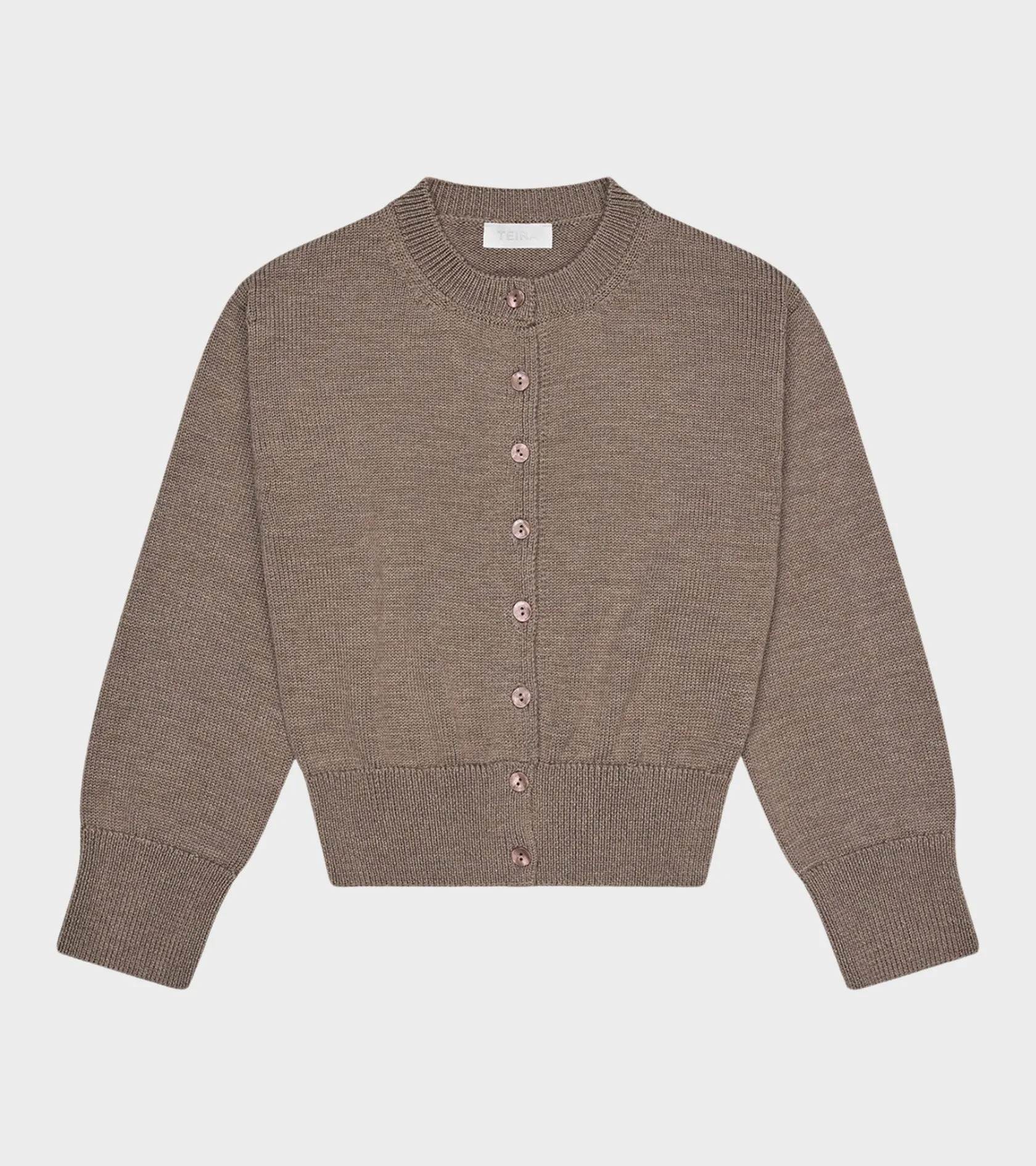 Nanna Cardigan Taupe sold by Dr. Adams
