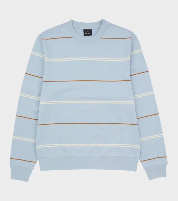 Striped Sweatshirt Light Blue made by Paul Smith