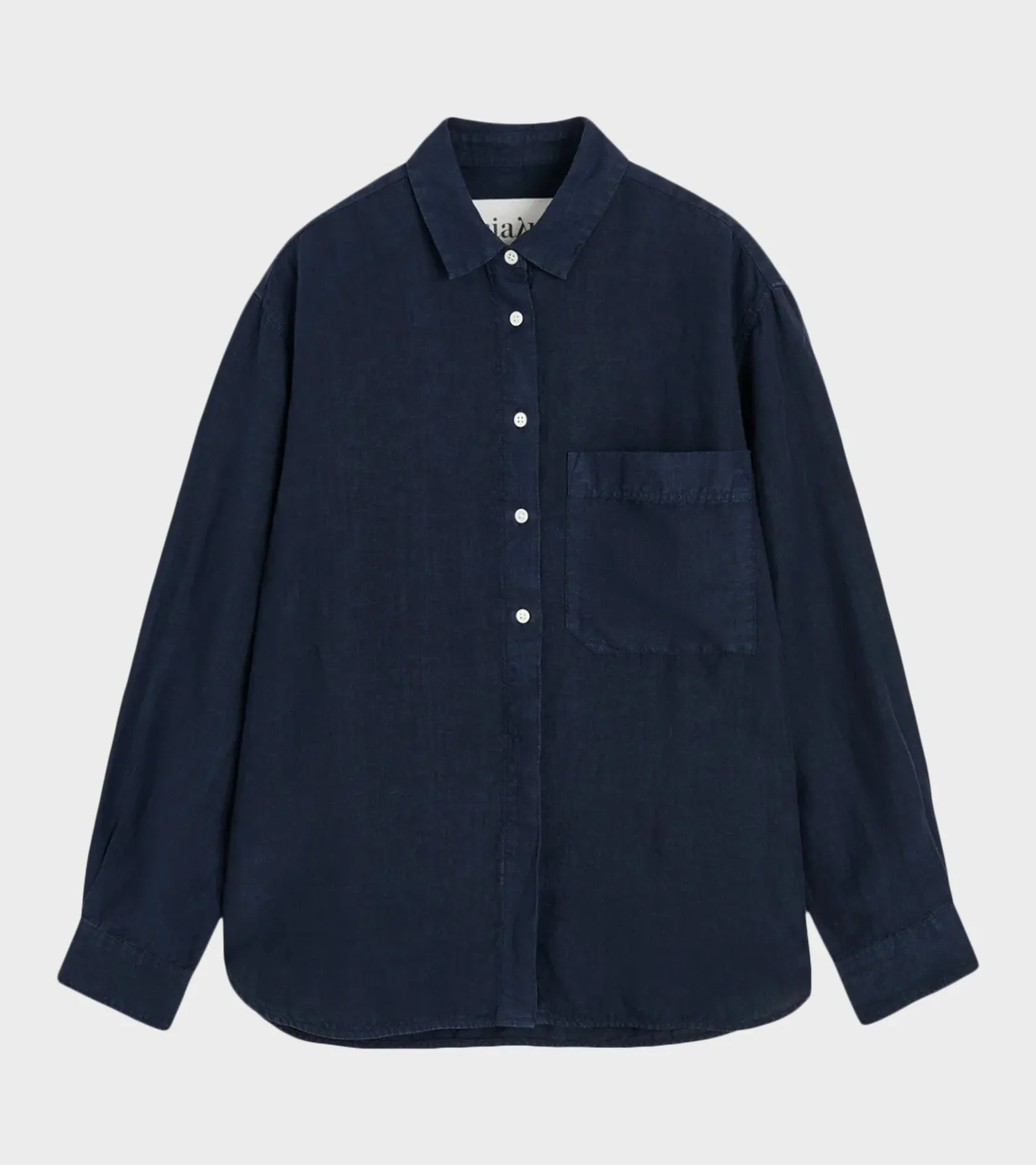 Lynette Shirt Linen Navy sold by Dr. Adams