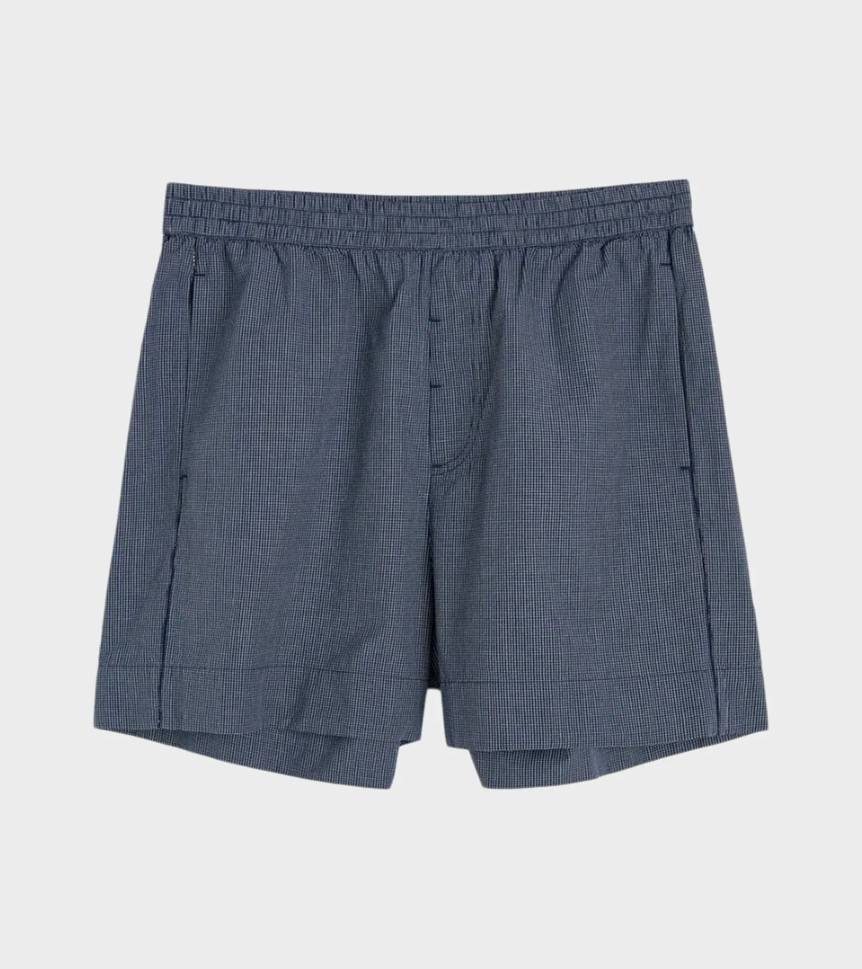 Casual Shorts Navy Check sold by Dr. Adams