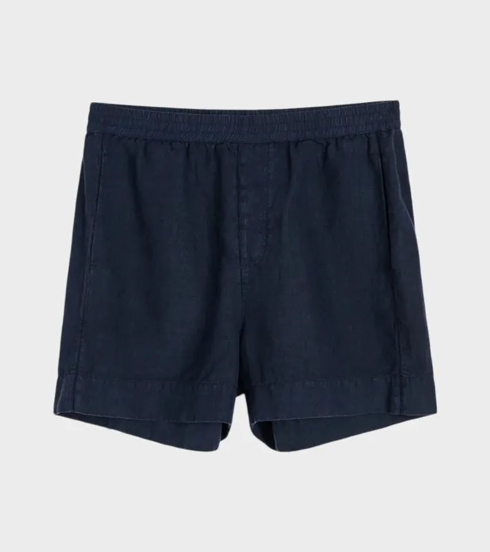Casual Shorts Linen Navy made by aiayu