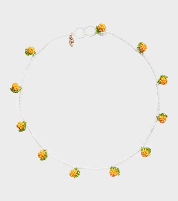 Orange Necklace Orange/Green/White made by Pura Utz ApS