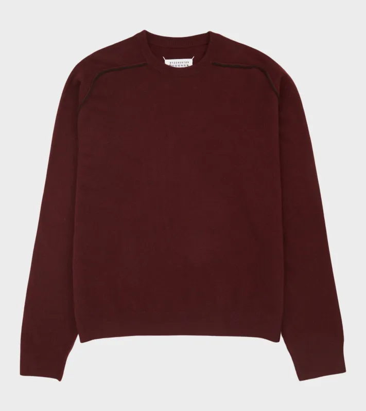 Virgin Wool Turtleneck Sweater Navy Blue made by Maison Margiela