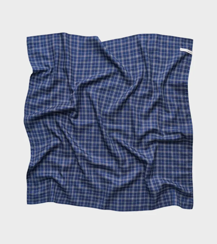 Colton Silk Scarf Mix Navy made by aiayu