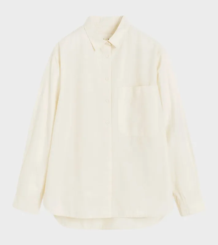 Lynette Shirt Pure Ecru made by aiayu