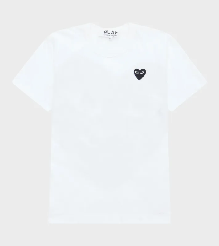 U Black Heart Print T-shirt White made by Comme des Garcons PLAY