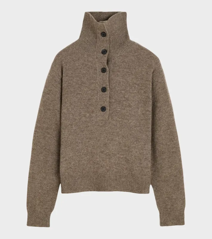 Maji Sweater Pure Light Brown made by aiayu