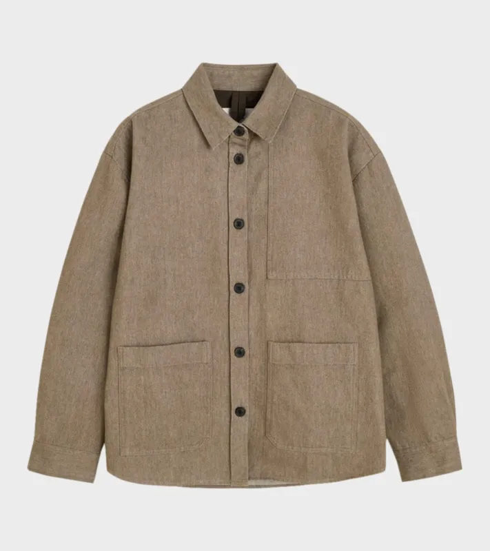 Dusty Shirt Smokey Brown Melange made by aiayu