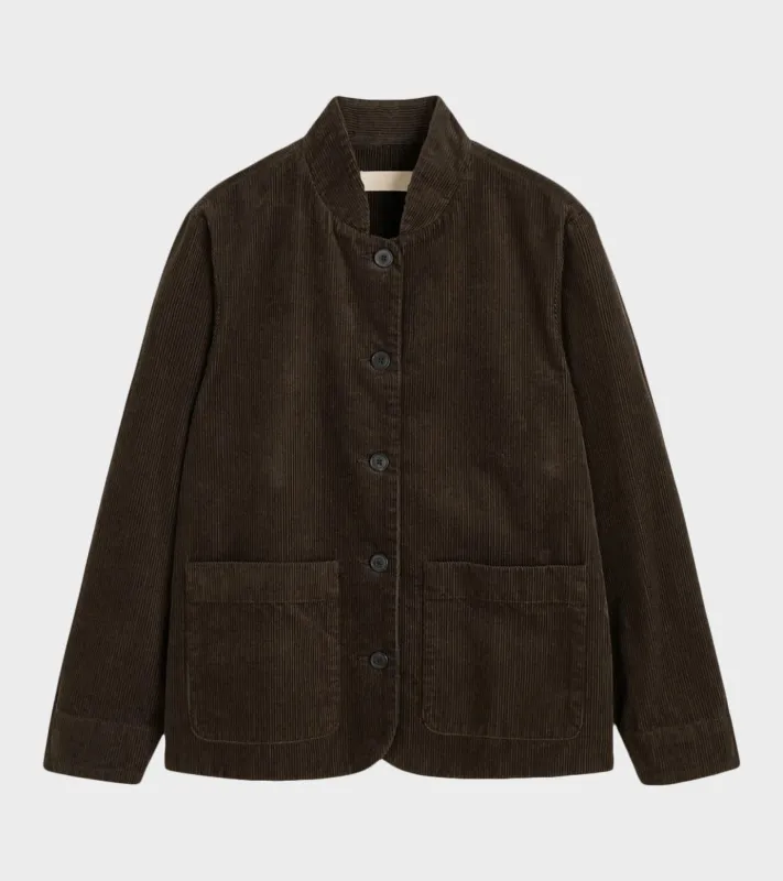 Jacy Jacket Corduroy Smokey Brown made by aiayu