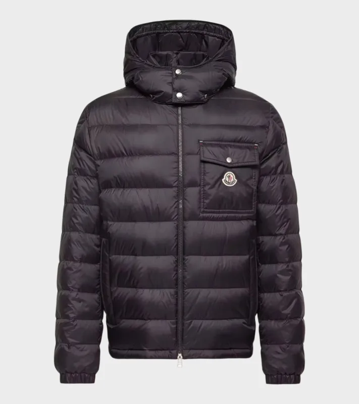 Verith Hooded Down Jacket Dark Blue made by Moncler