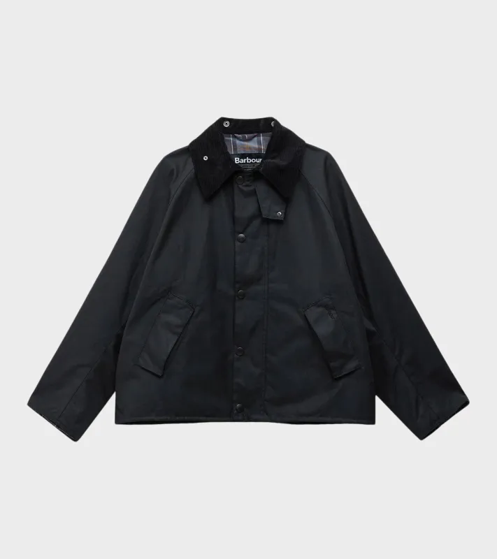 Barbour Modified Transport Wax Jacket Black made by Barbour