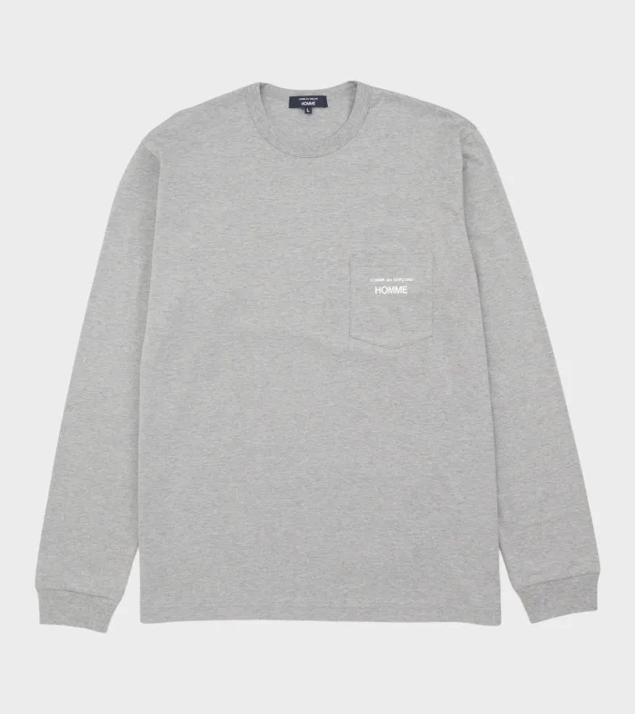 Cotton L/S T-shirt Grey made by Comme des Garcons