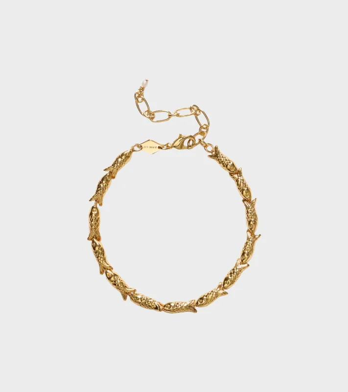 Fishy Bracelet Gold made by Anni Lu