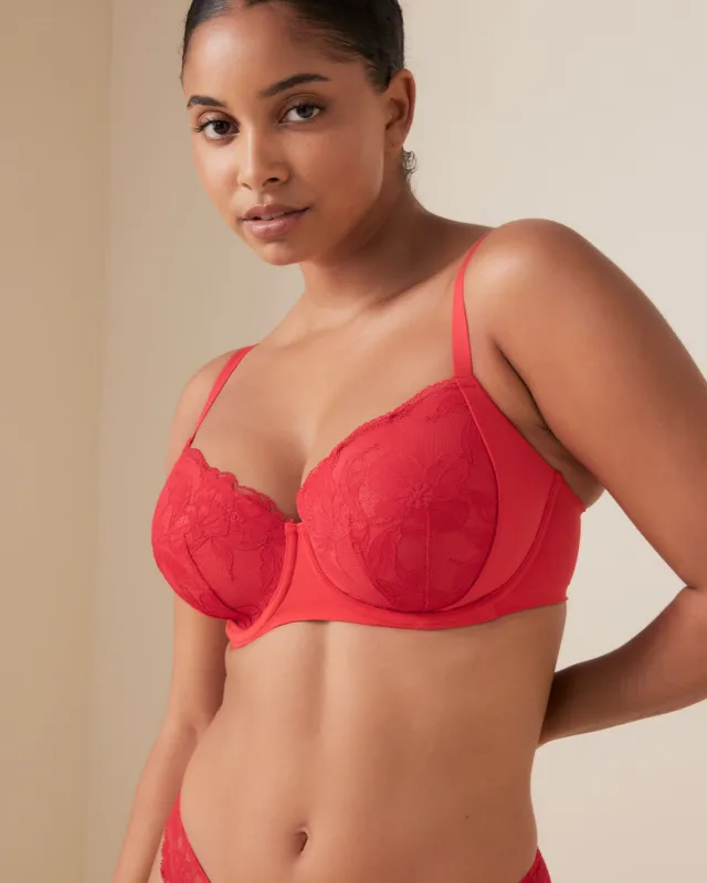 Invisibles Lace Full Cup Balconette Lined Bra sold by Léays