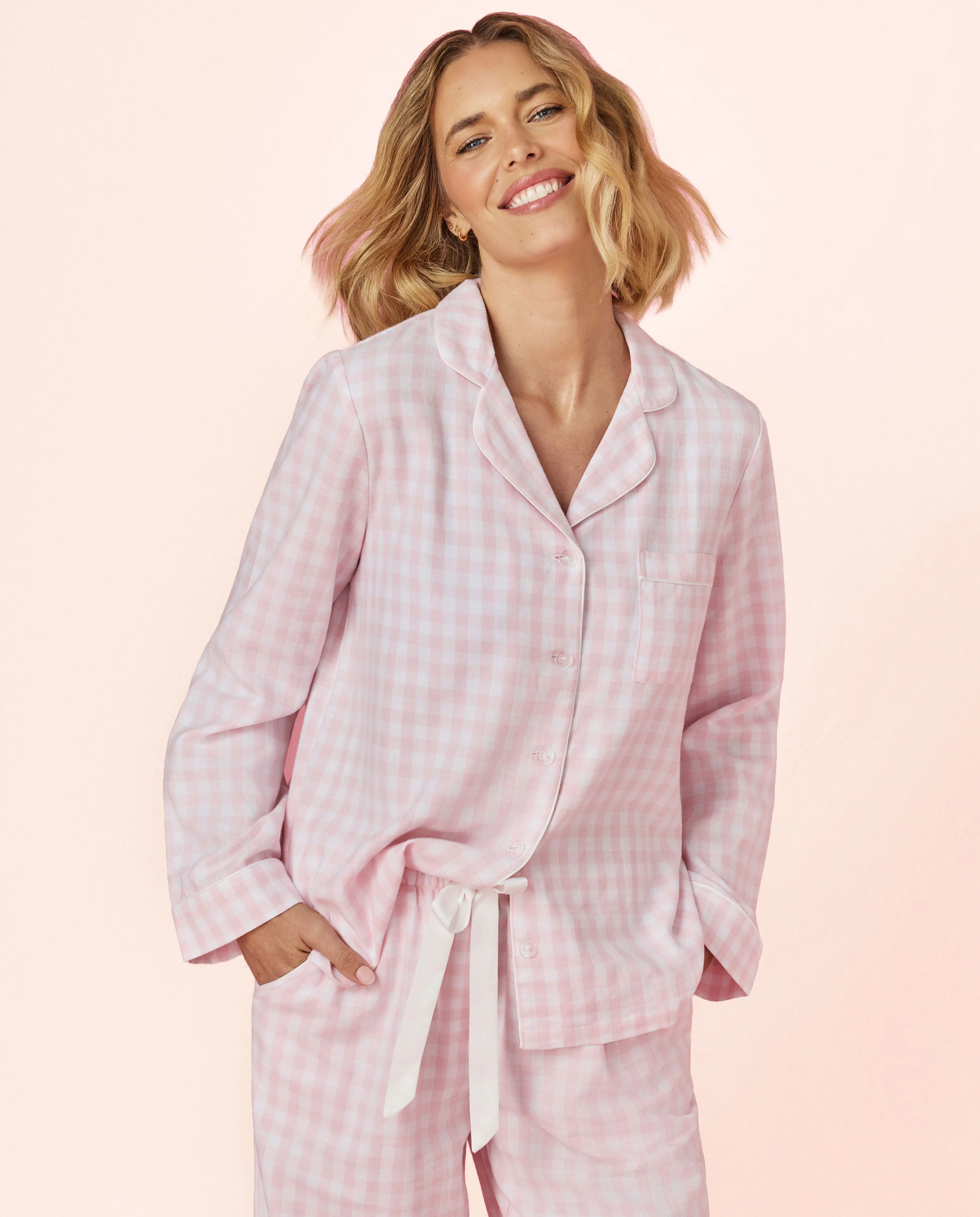 Gingham Flanette Long Set sold by Léays product image thumbnail 2