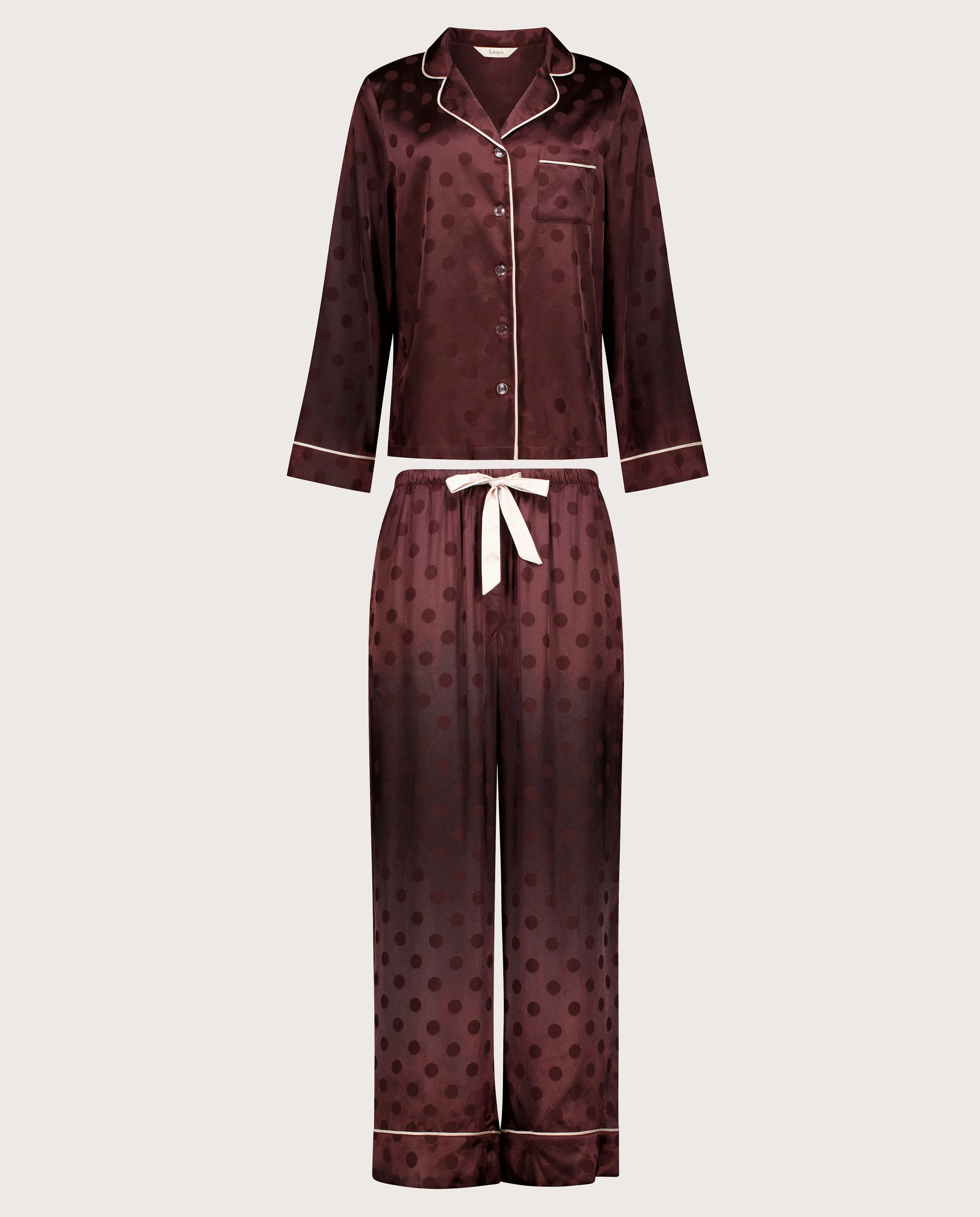 Spot Satin Jacquard Long PJ Set sold by Léays product image thumbnail 3