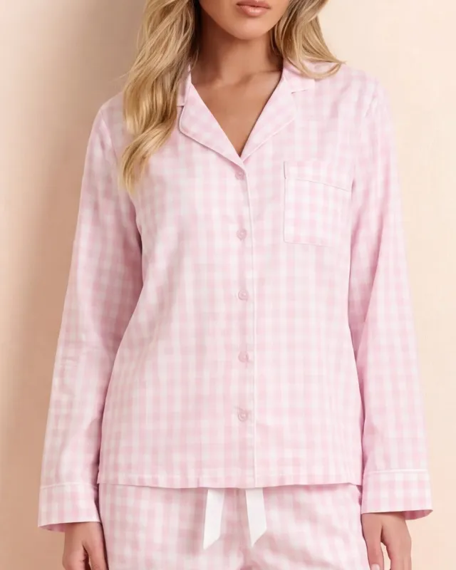 Gingham Flannelette Long Set made by Léays